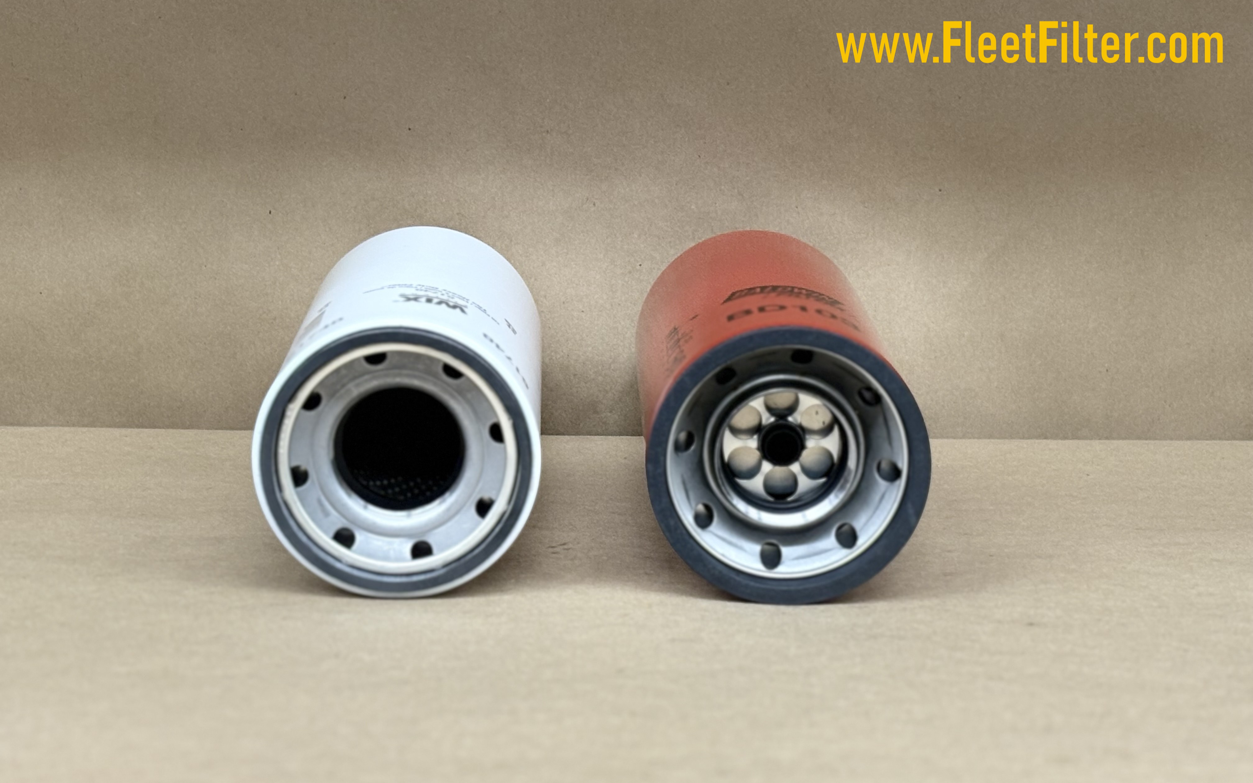 Bottom View - Heavy Duty NapaGold Oil Filter vs Heavy Duty Baldwin