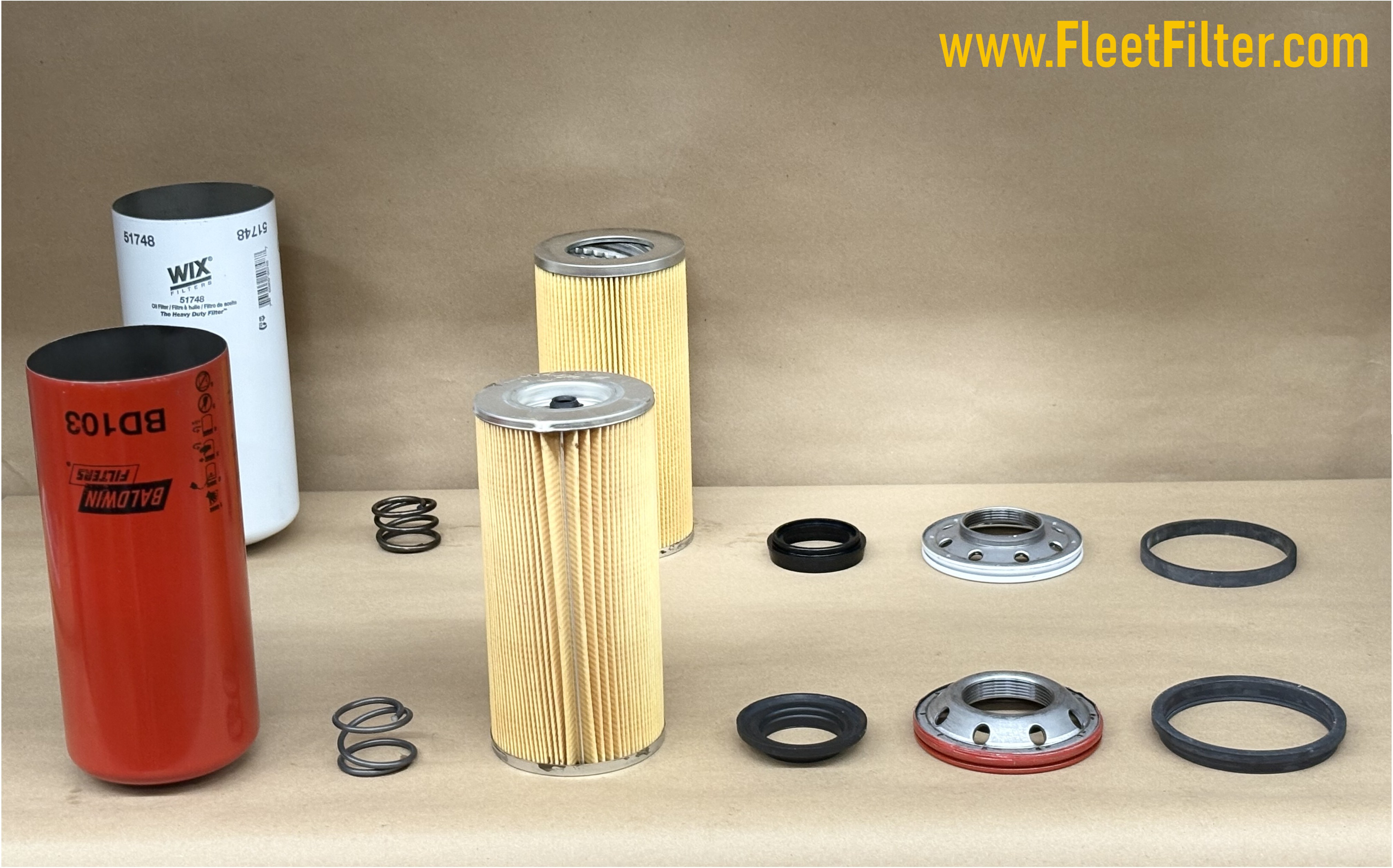 Parts Exploded - Heavy Duty NapaGold Oil Filter vs Heavy Duty Baldwin