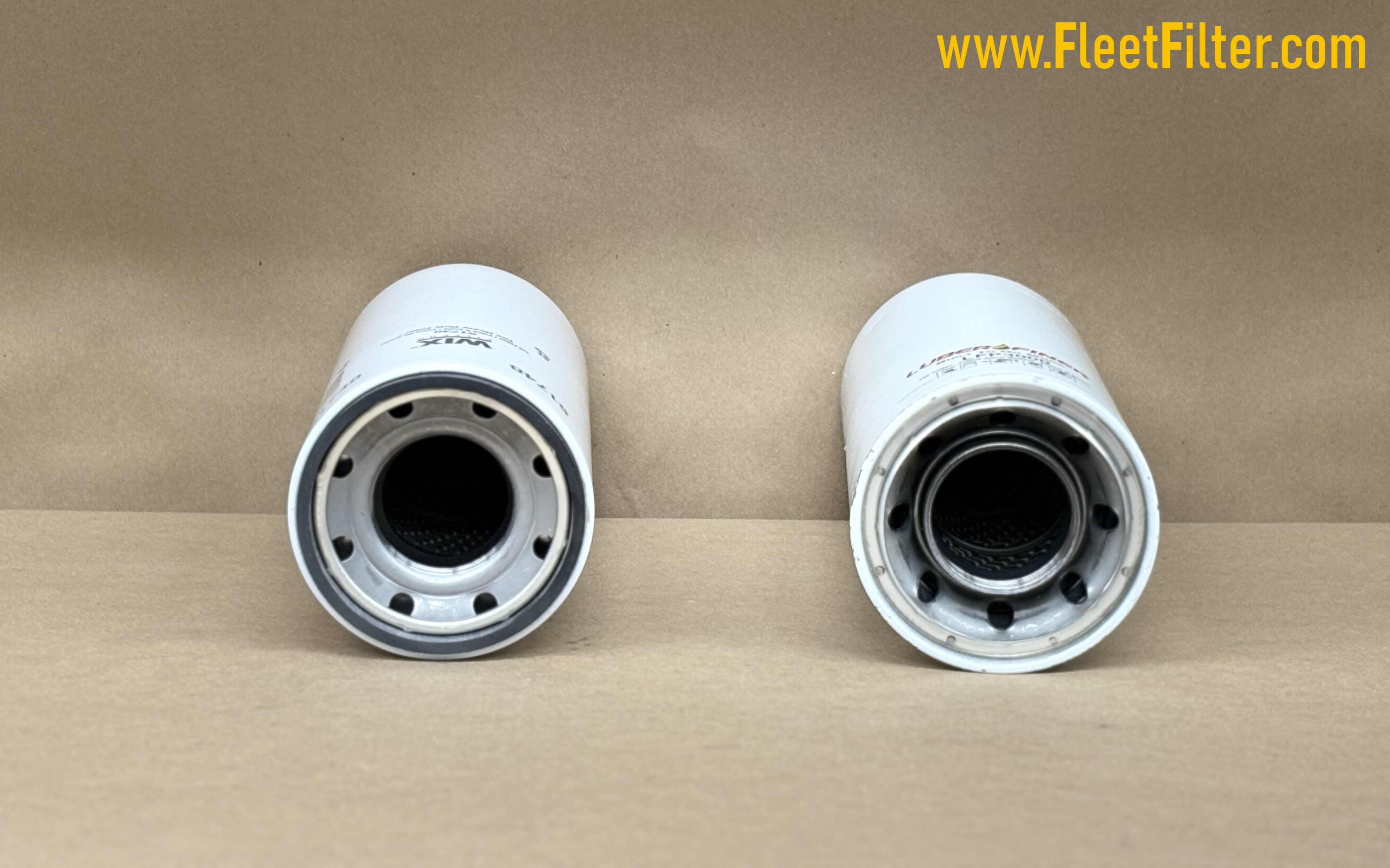 Bottom View - Heavy Duty NapaGold Oil Filter vs Heavy Duty Luberfiner