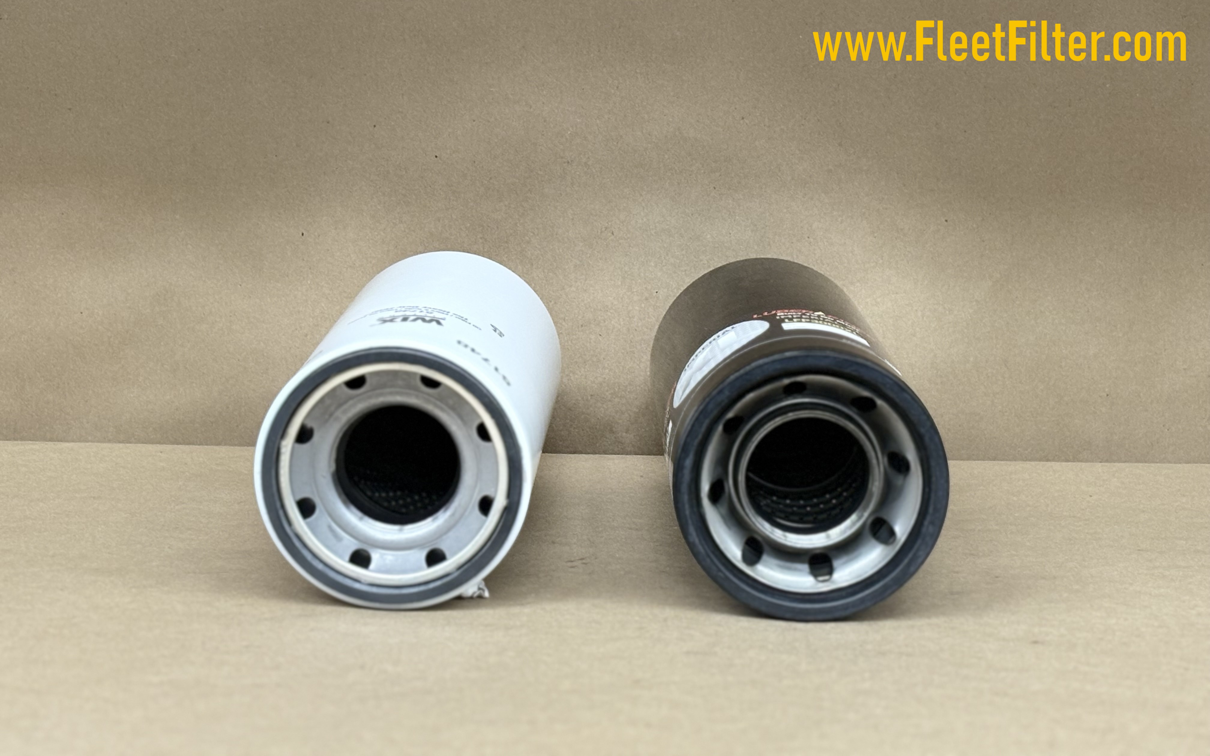 Bottom View - Heavy Duty NapaGold Oil Filter vs Heavy Duty Luberfiner XL