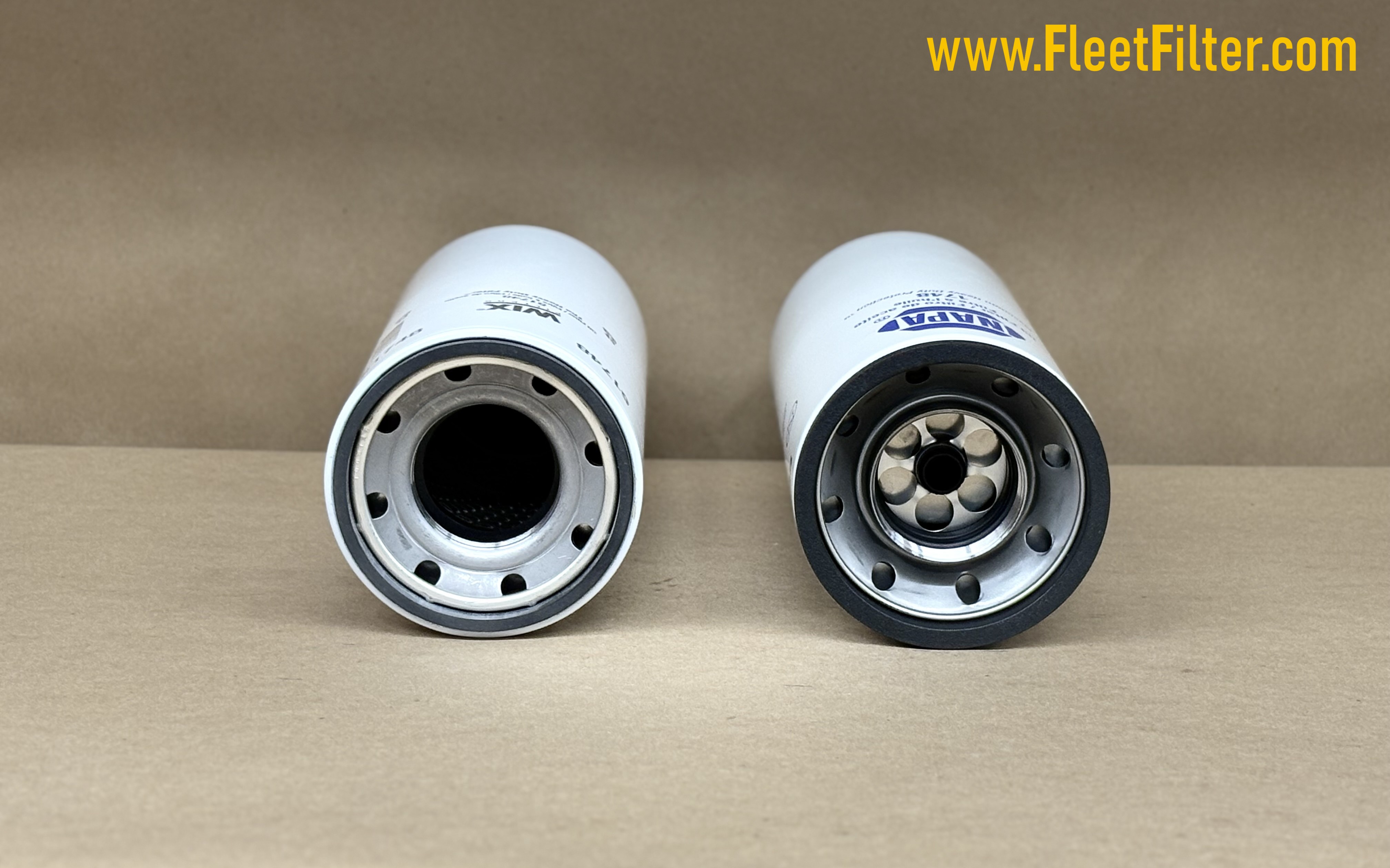 Bottom View - Heavy Duty NapaGold Oil Filter vs Heavy Duty Fram