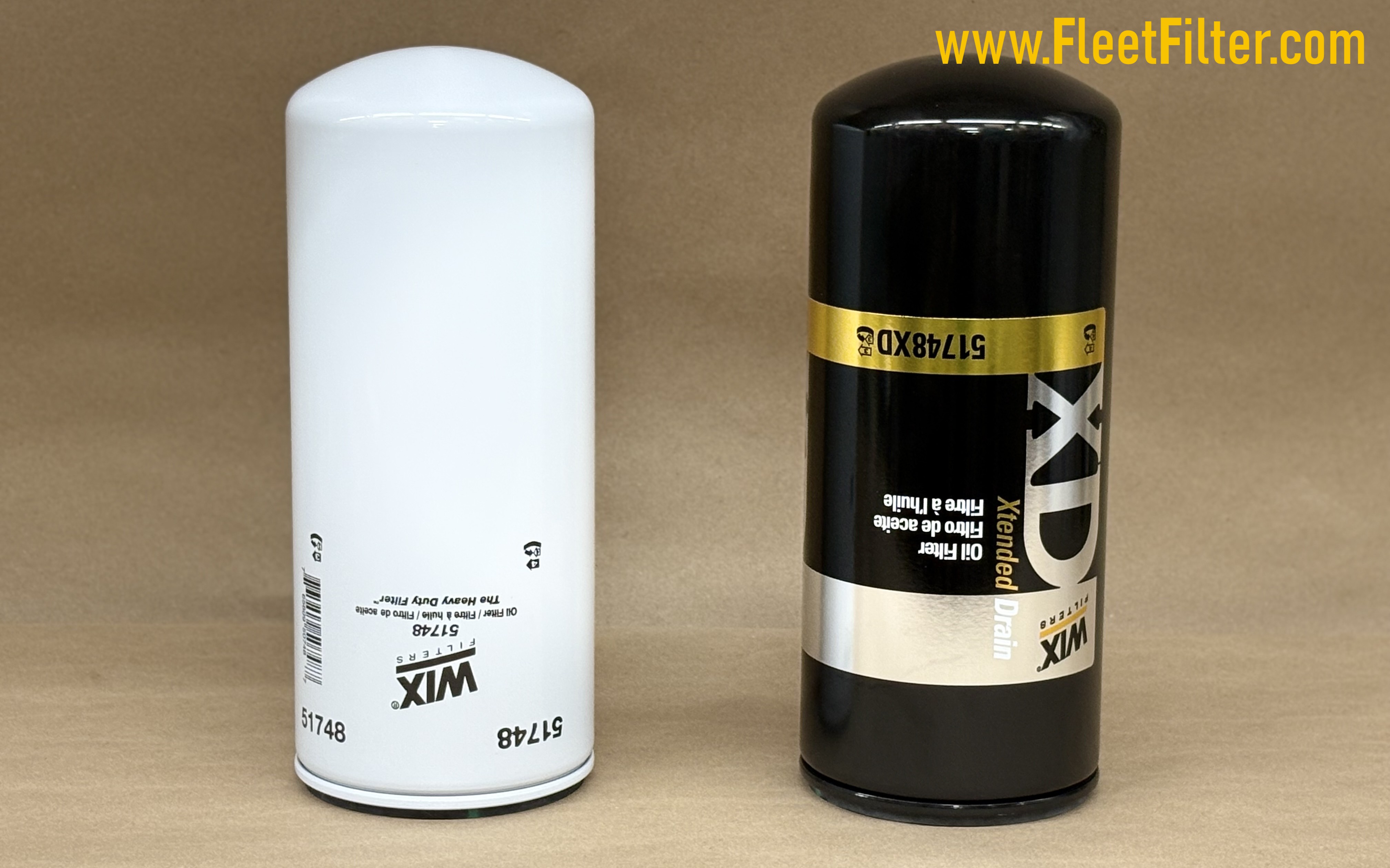 Side View - Heavy Duty NapaGold Oil Filter vs Heavy Duty NapaGold XD