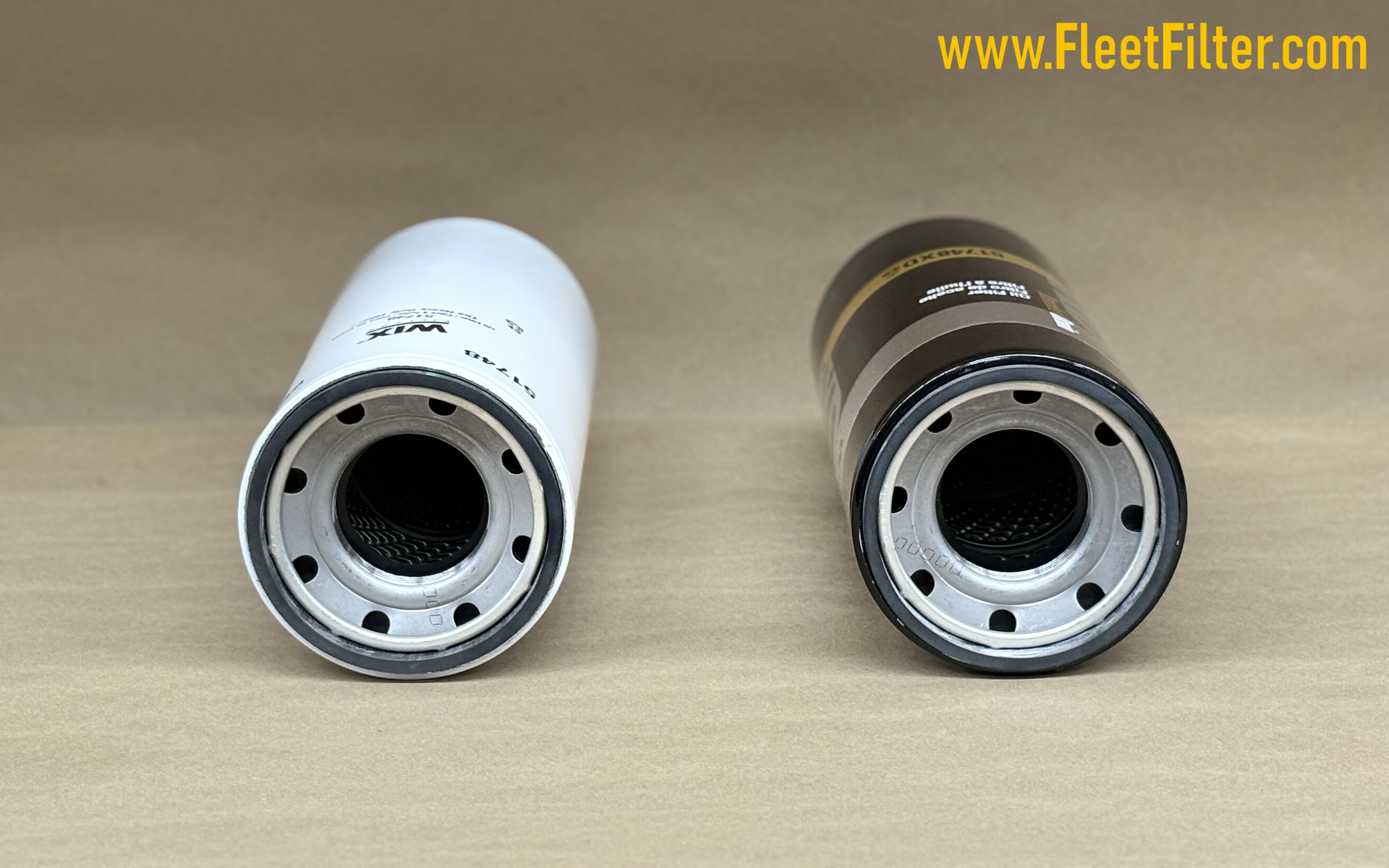 Bottom View - Heavy Duty NapaGold Oil Filter vs Heavy Duty NapaGold XD