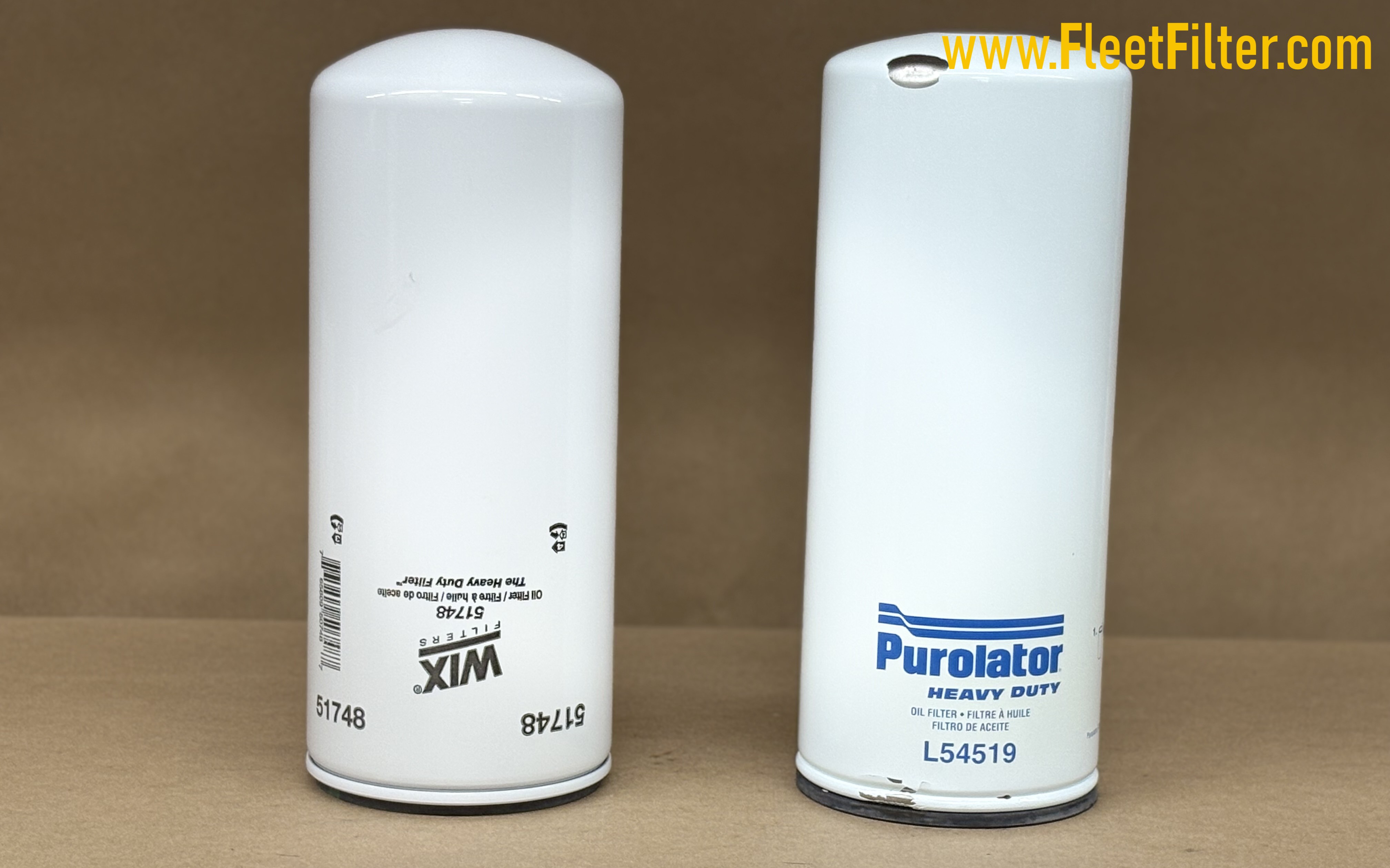 Side View - Heavy Duty NapaGold Oil Filter vs Heavy Duty Wix