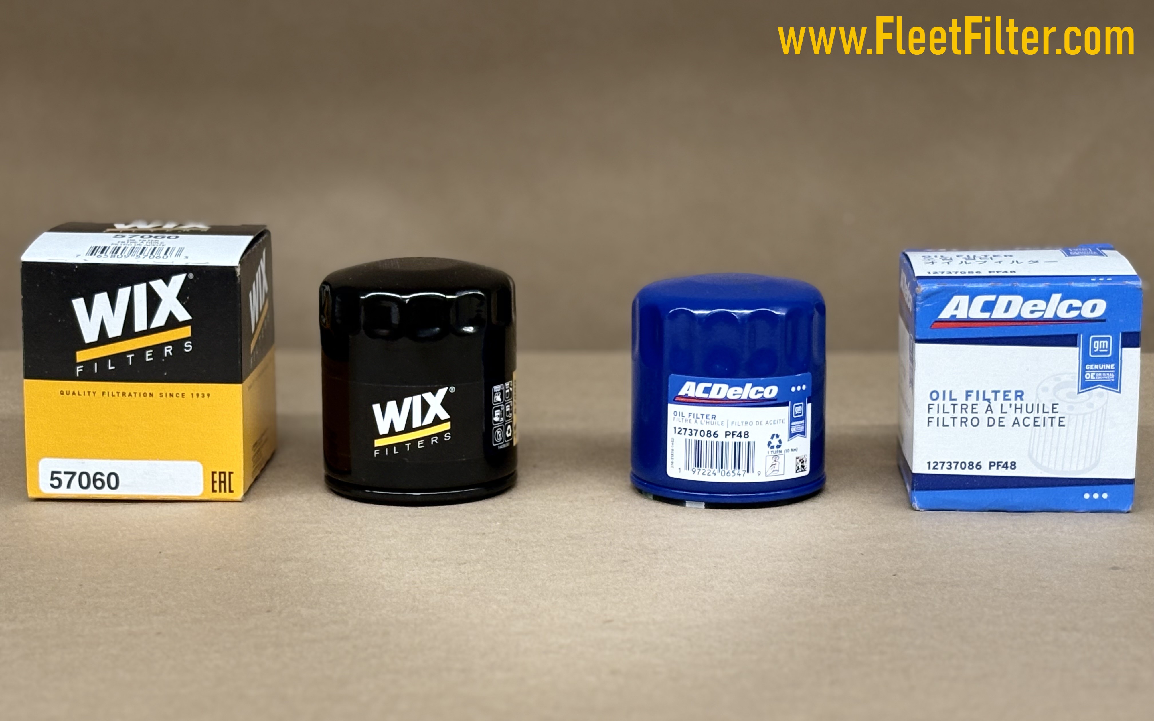 Side View - Wix Filter/NapaGold Oil Filter vs ACDelco