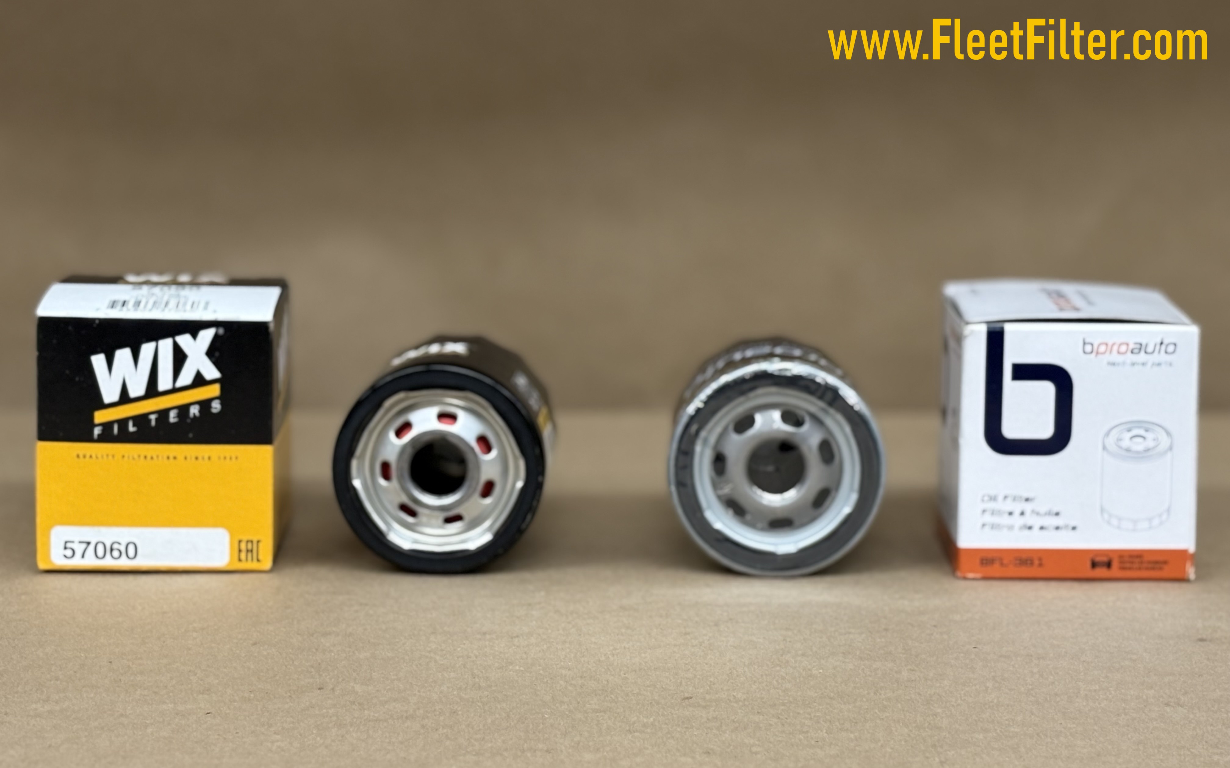 Bottom View - NapaGold Oil Filter vs Bosch