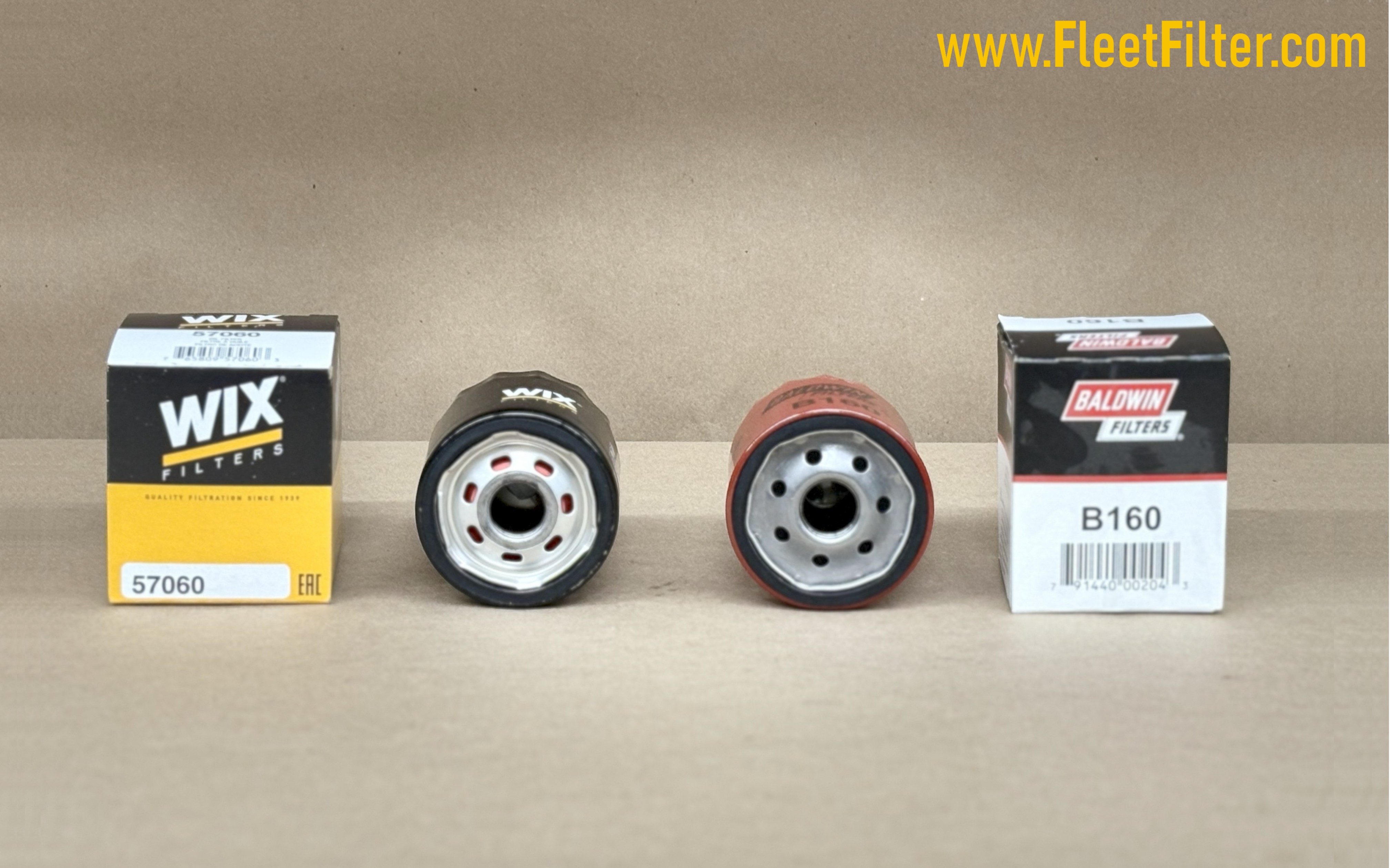 Side View - NapaGold Oil Filter vs Baldwin