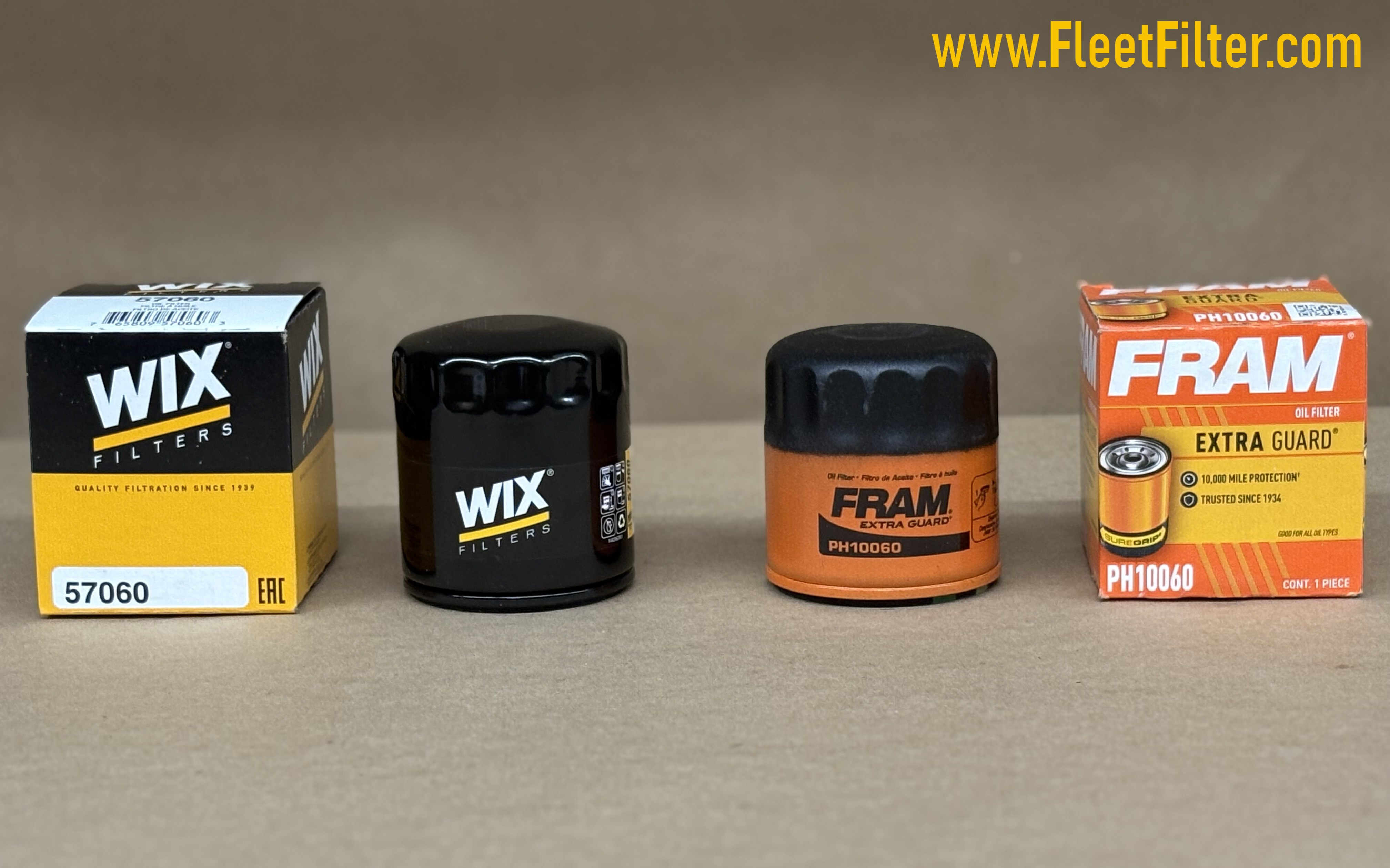 Side View - NapaGold Oil Filter vs Fram