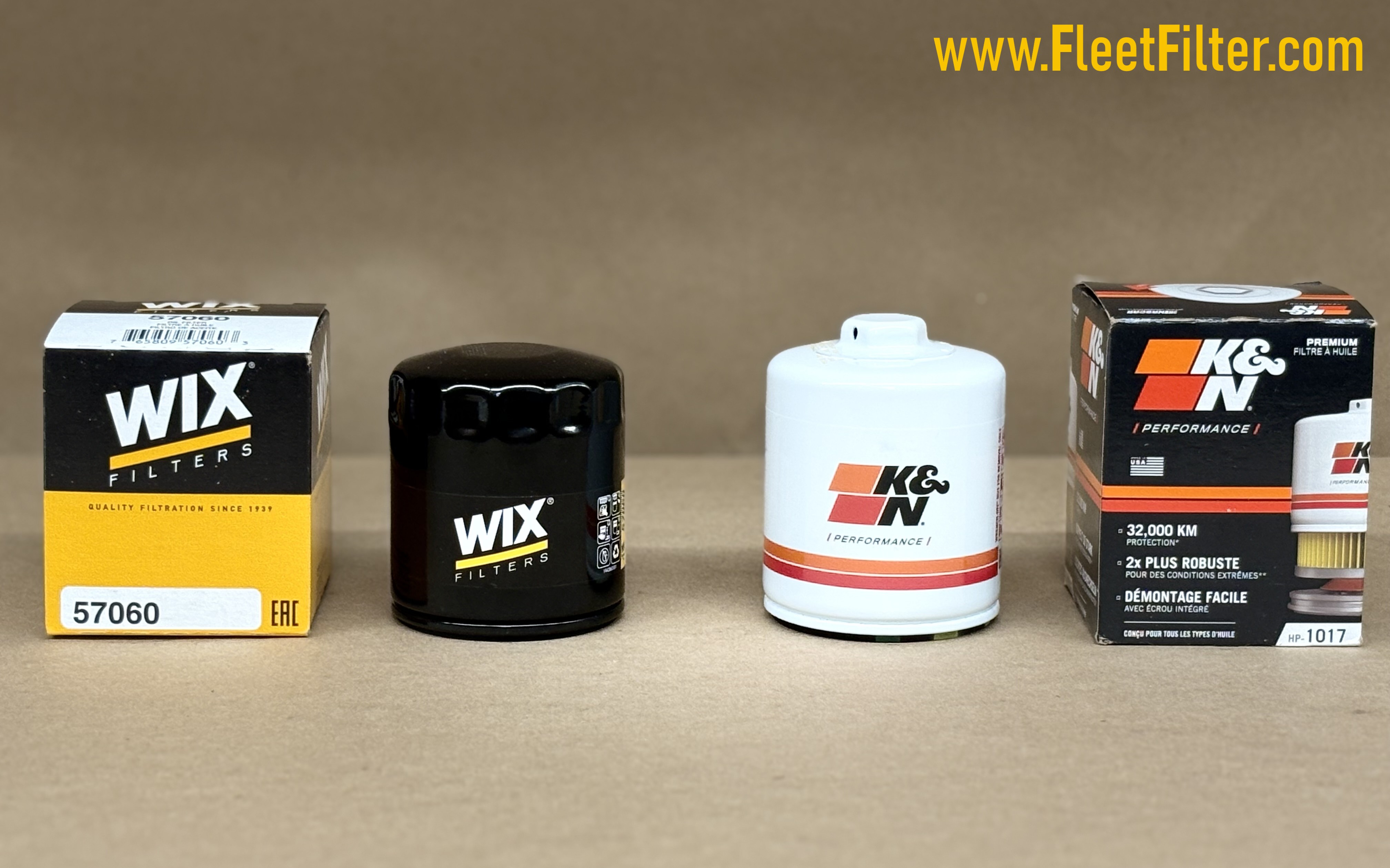 Side View - NapaGold Oil Filter vs K&N