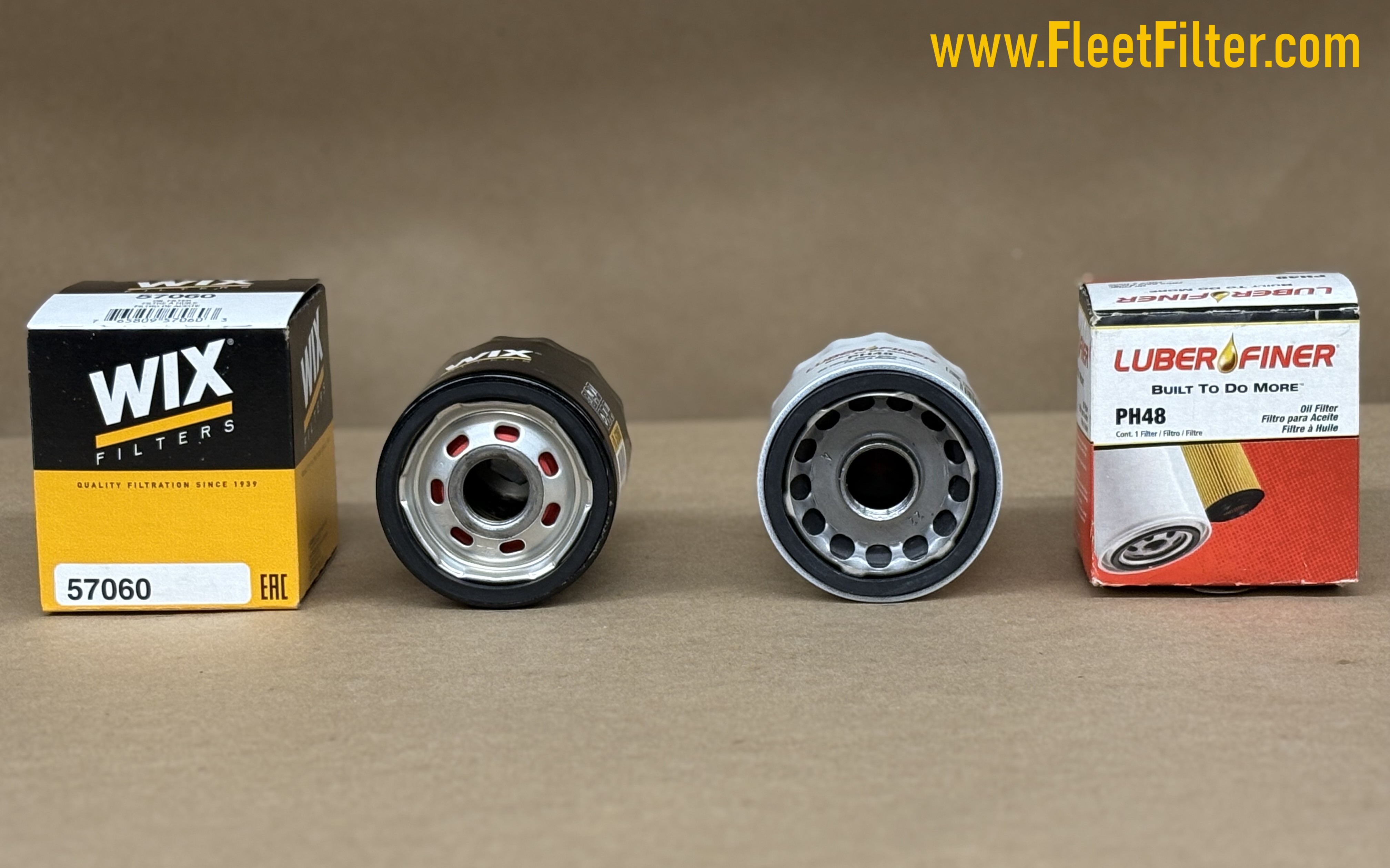 Bottom View - NapaGold Oil Filter vs Luberfiner