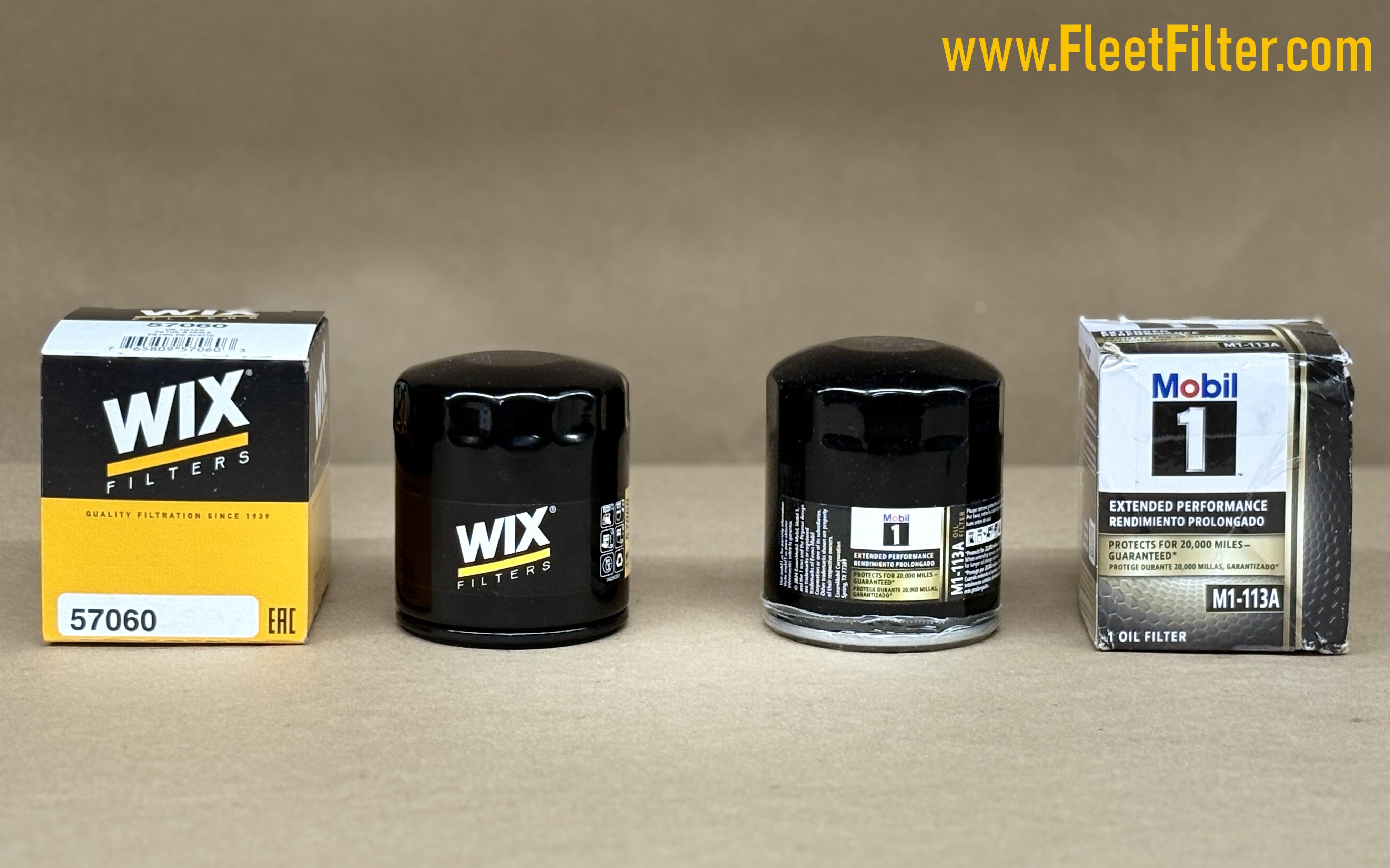 Side View - NapaGold Oil Filter vs Mobil1