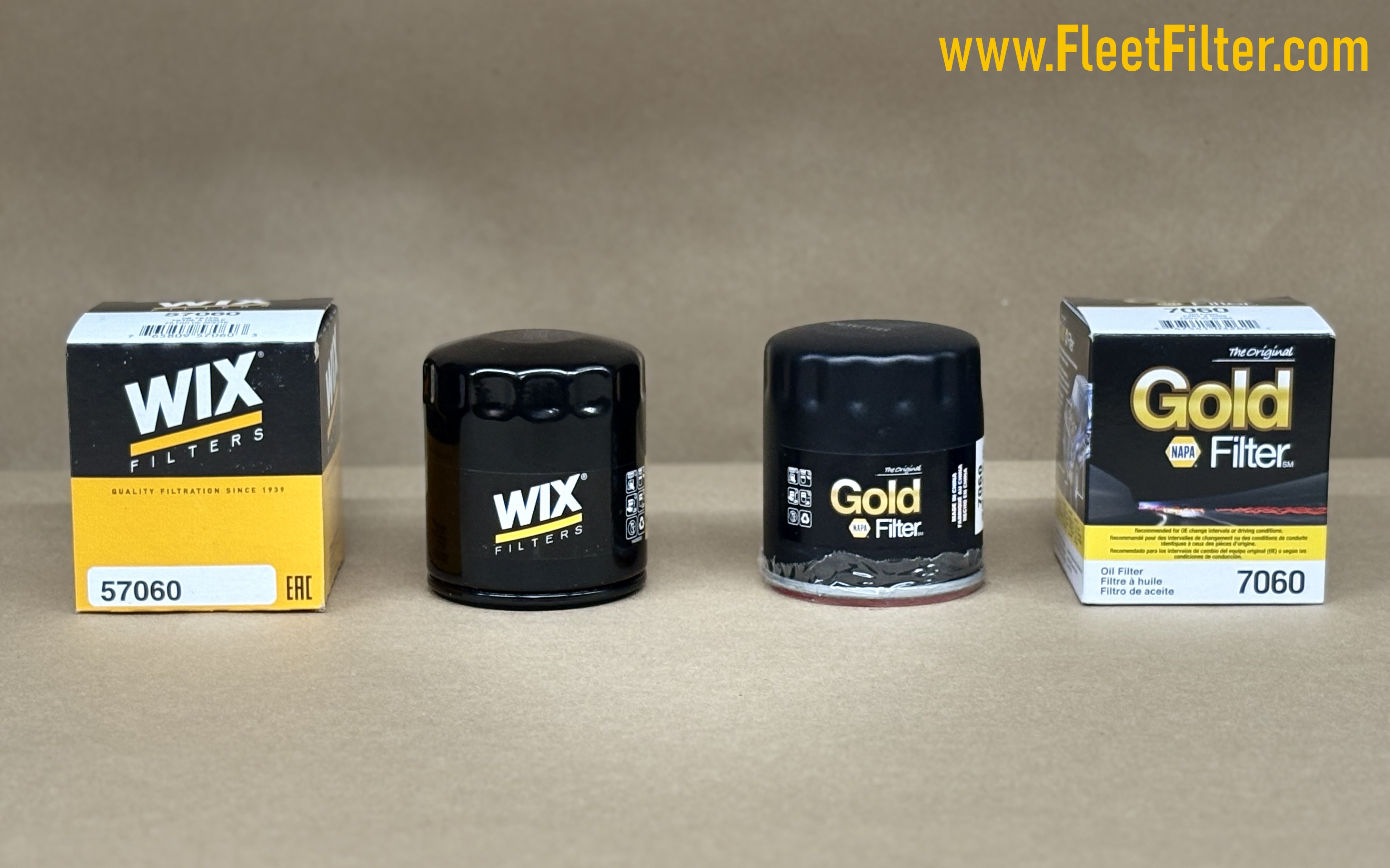 Side View - NapaGold Oil Filter vs Napa Platinum