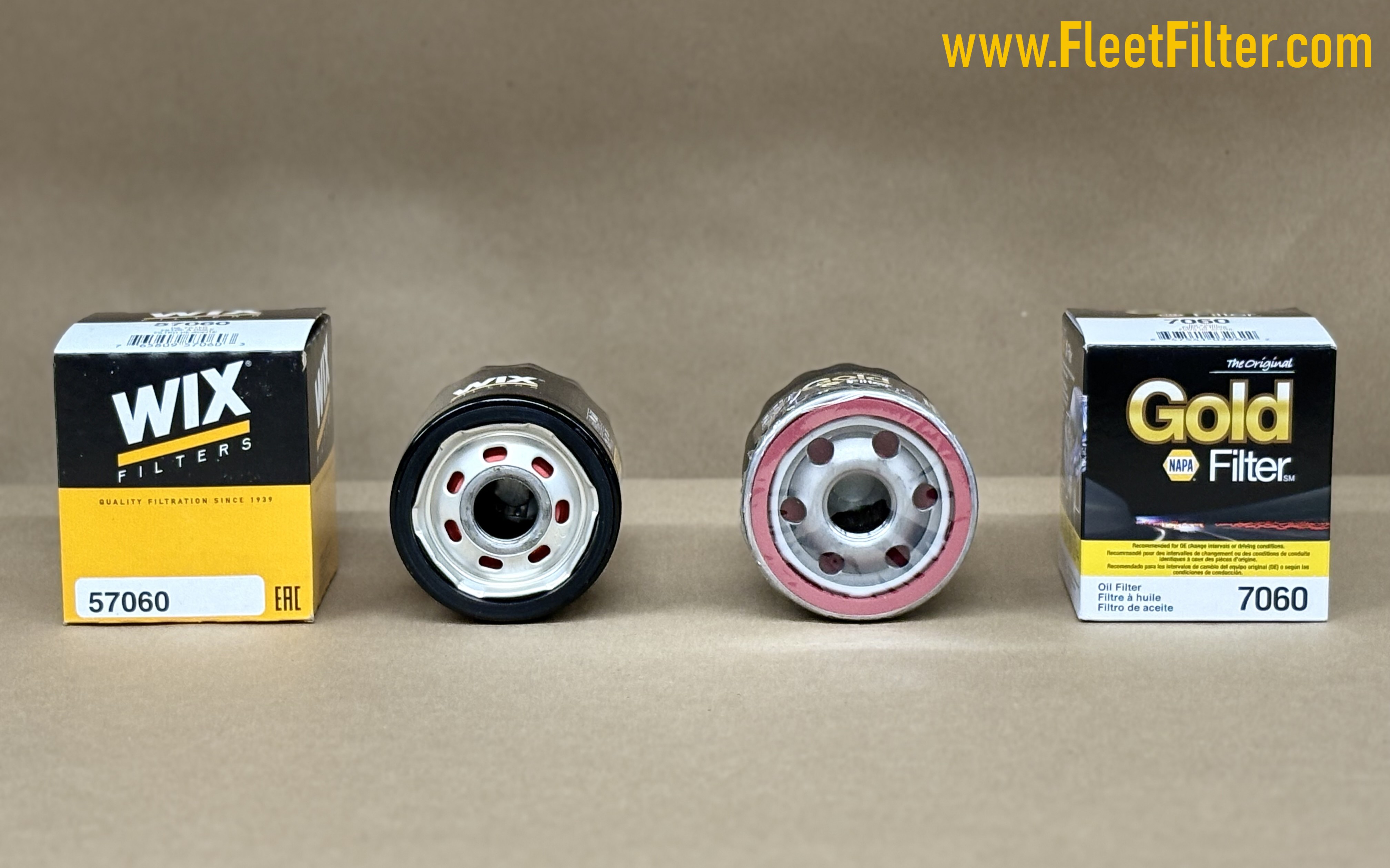 Bottom View - NapaGold Oil Filter vs Napa Platinum