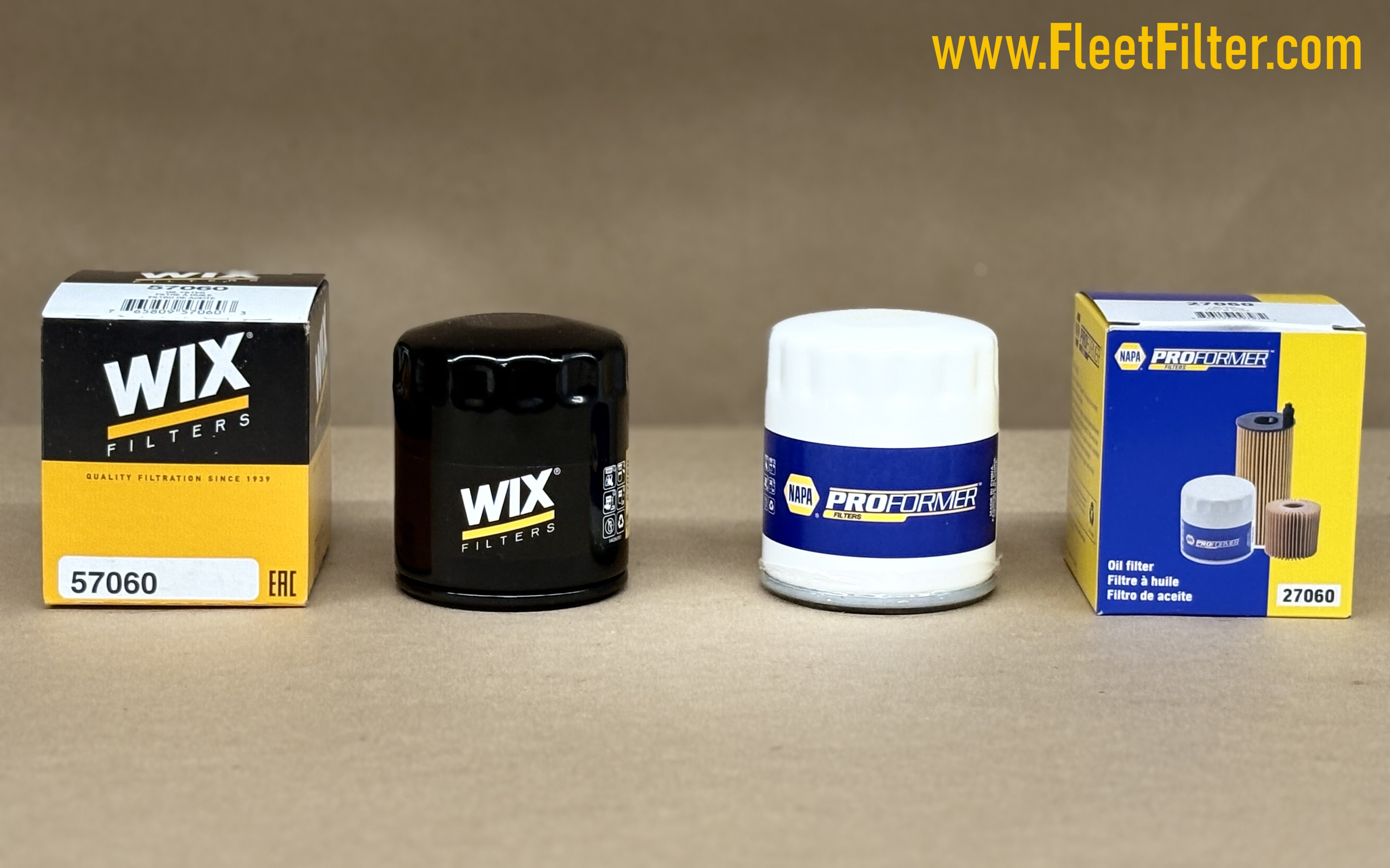 Side View - NapaGold Oil Filter vs Napa ProSelect