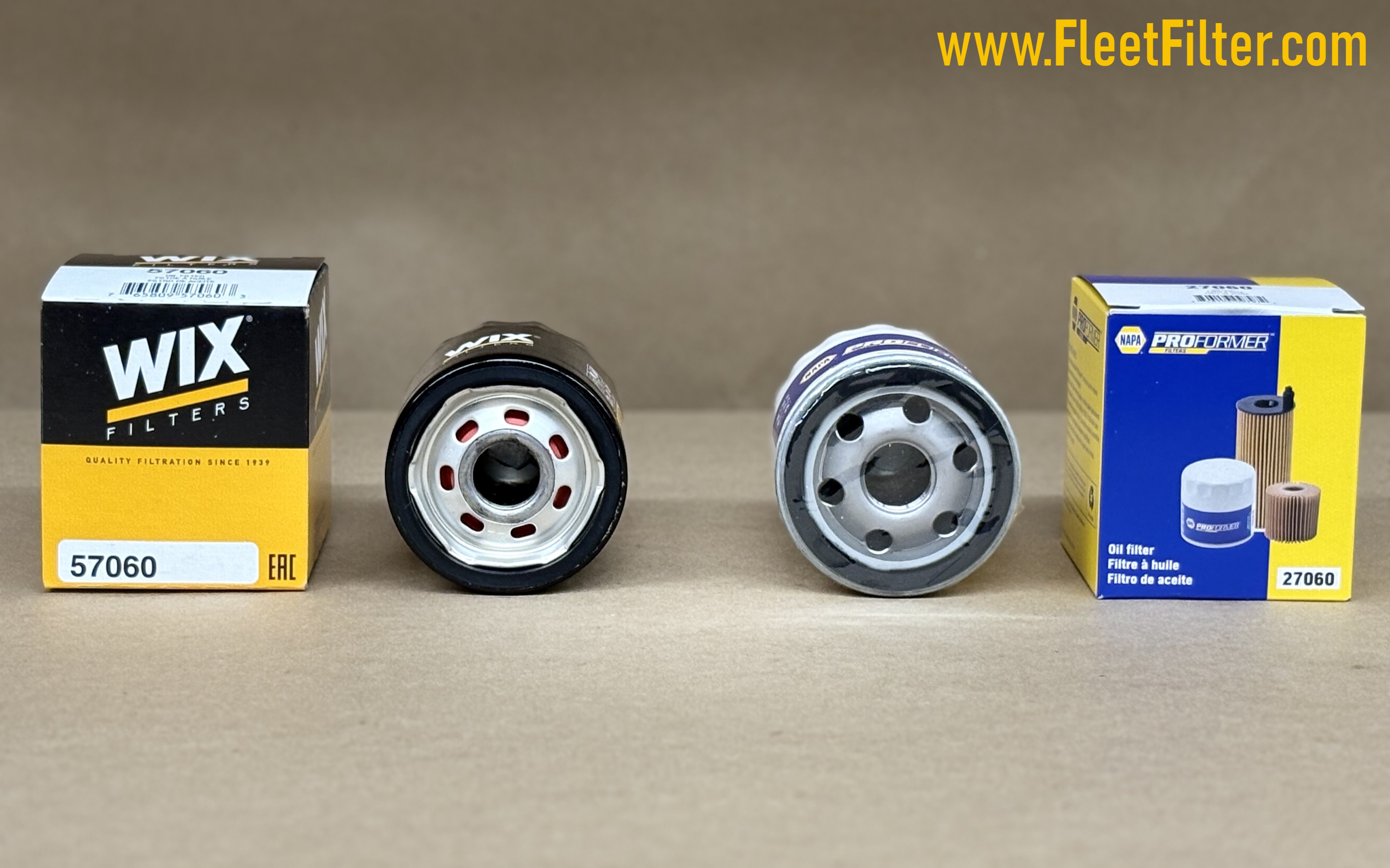 Bottom View - NapaGold Oil Filter vs Napa ProSelect