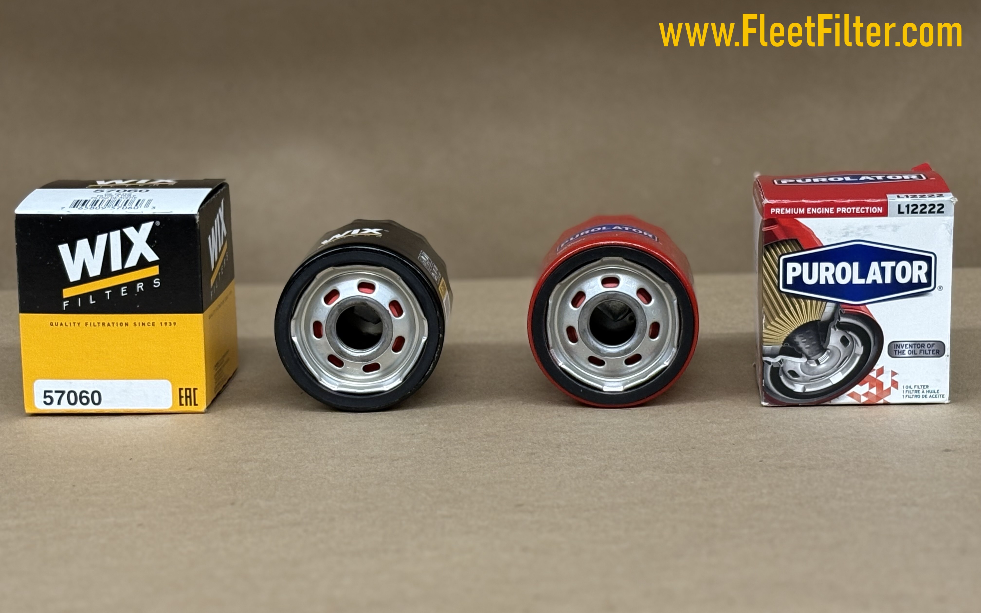 Bottom View - NapaGold Oil Filter vs Purolator