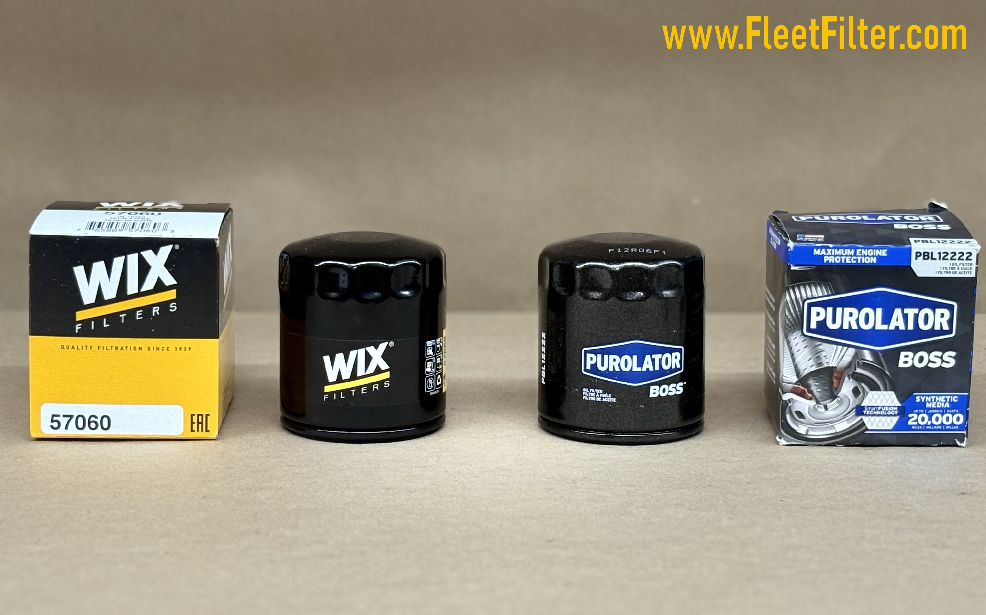 Side View - NapaGold Oil Filter vs Purolator Boss