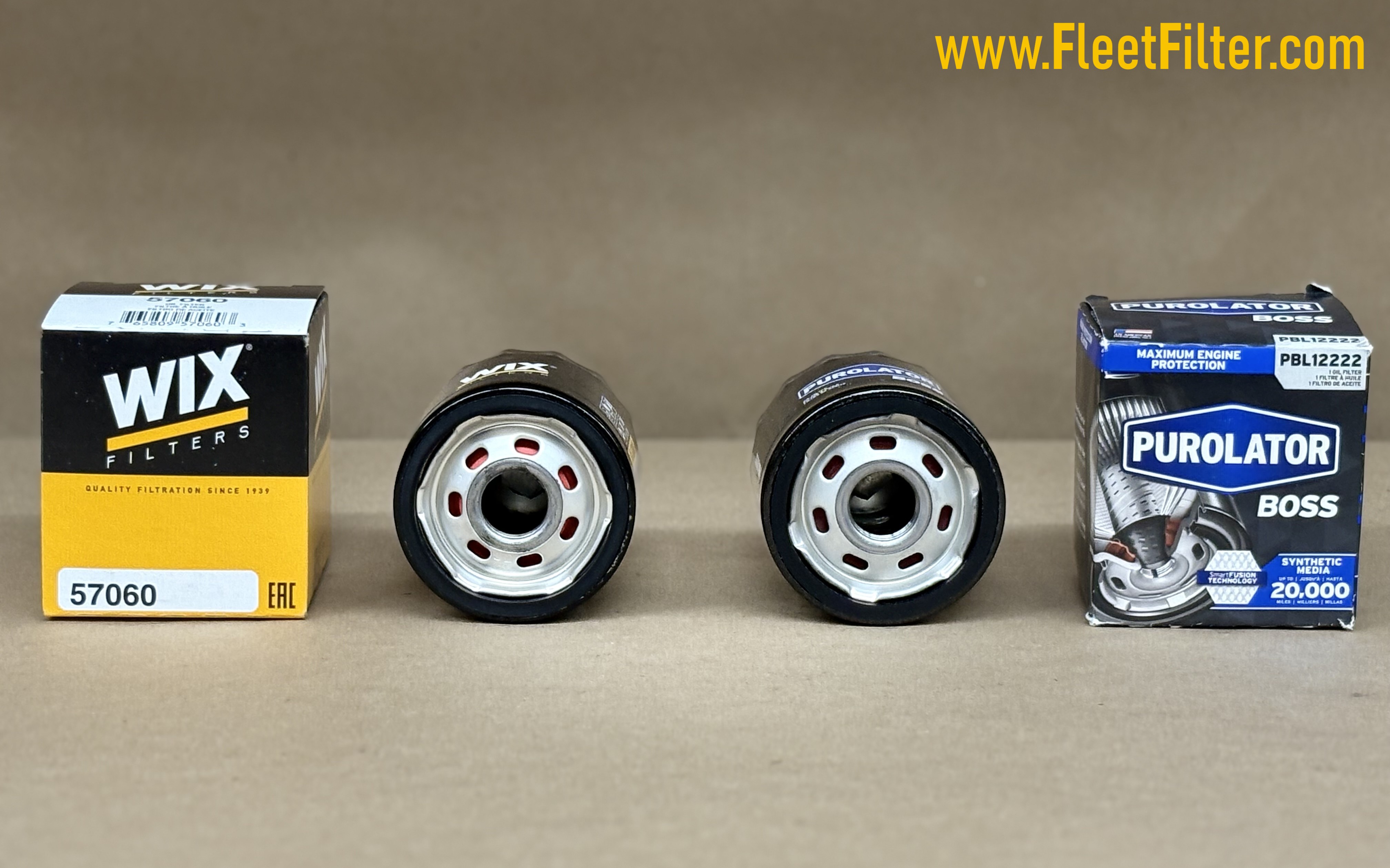 Bottom View - NapaGold Oil Filter vs Purolator Boss