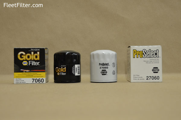 Side View - NapaGold Oil Filter vs Napa ProSelect